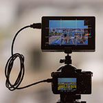 Using an external monitor for photography on a camera