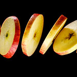 Photographing a Floating Apple in Slices