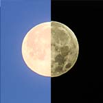 Night photography tip: photograph the moon at twilight