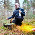 Photographing mushrooms in your own local rain shower