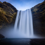 Waterfalls and water droplets